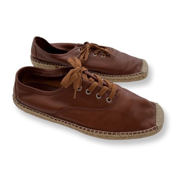 Salvatore Ferragamo men\'s brown lace up espadrilles size 8M main image 8